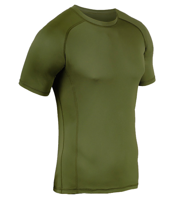 KOSZULKA TERMOAKTYWNA khaki BERENS XXL Dekolt okrągły