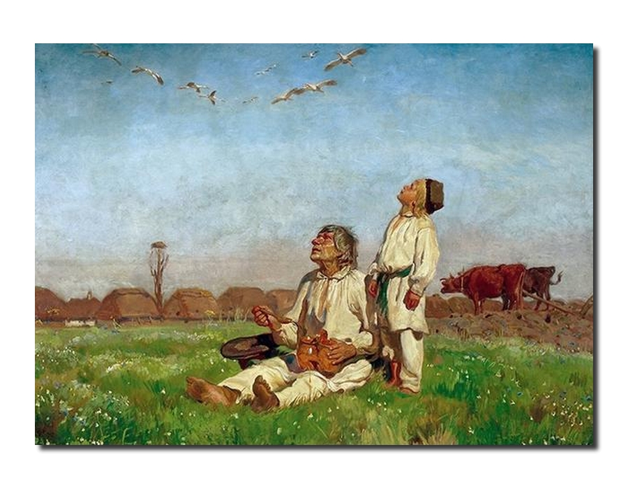 Obraz Józef Chełmoński Bociany reprodukcja 50X70CM