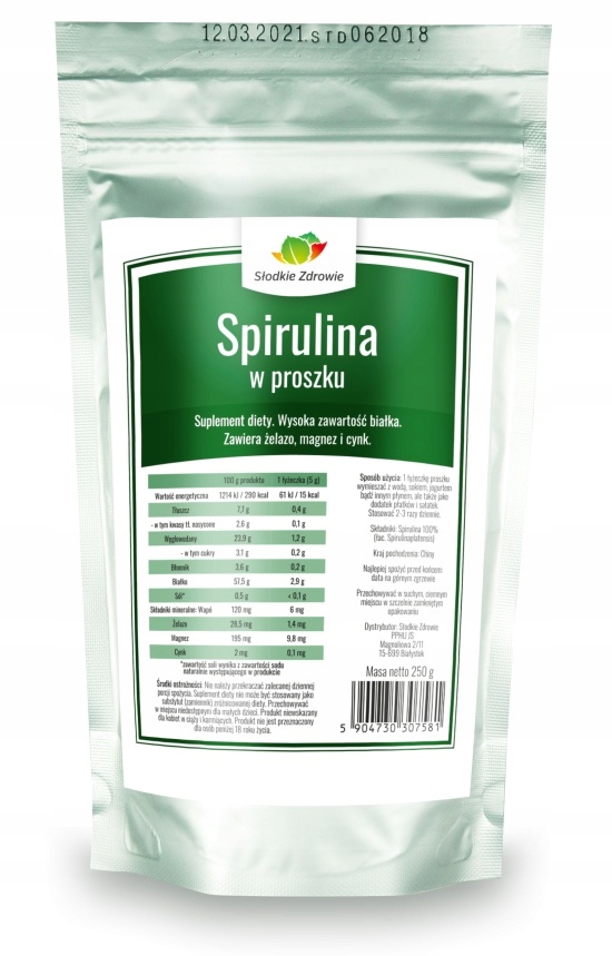 

Spirulina W Proszku 250g proszek Anemia Odporność