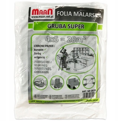 

Folia malarska Gruba 4X5M