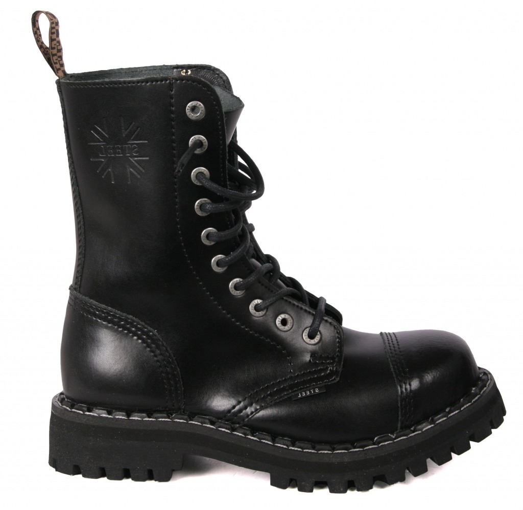 GLANY STEEL 10holes 105/106 Black SKÓRA NATURALNA Gwarancja