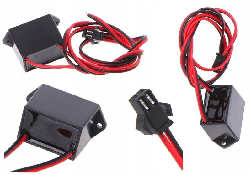 INVERTER 12V PRZETWORNICA DO ŚWIATŁOWODU EL WIRE Marka Inna