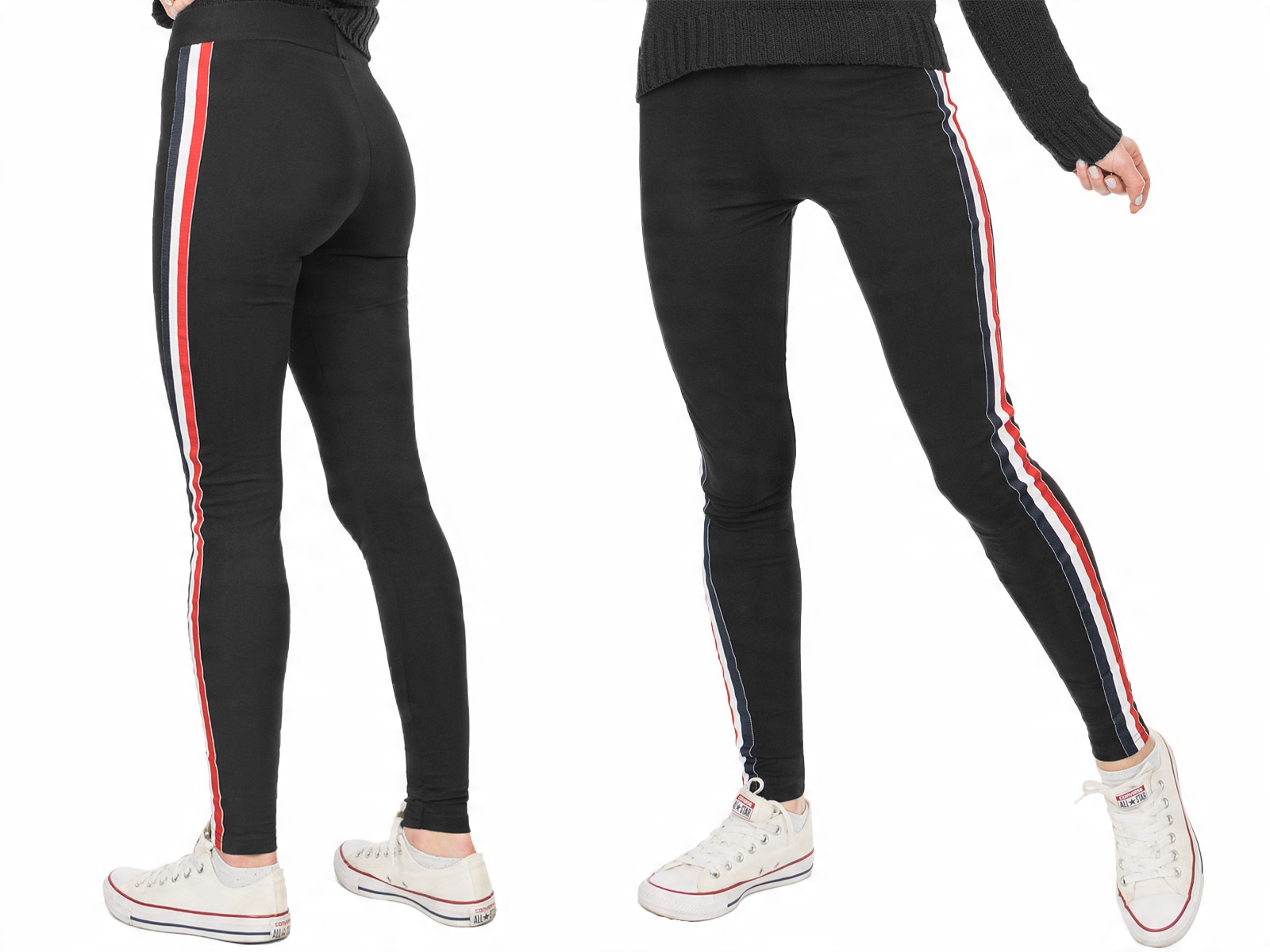 

Legginsy z Lampasami Getry Damskie Rurki 5001 S/6