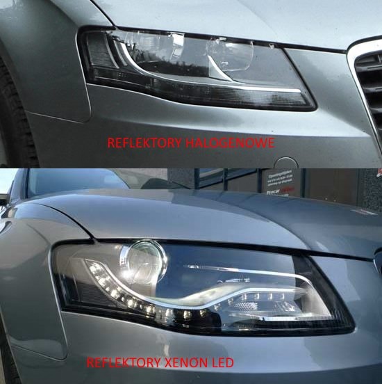 Adaptery Audi A4 A5 Lampy Zwykle Na Led Bi Xenon Wroclaw Allegro Pl