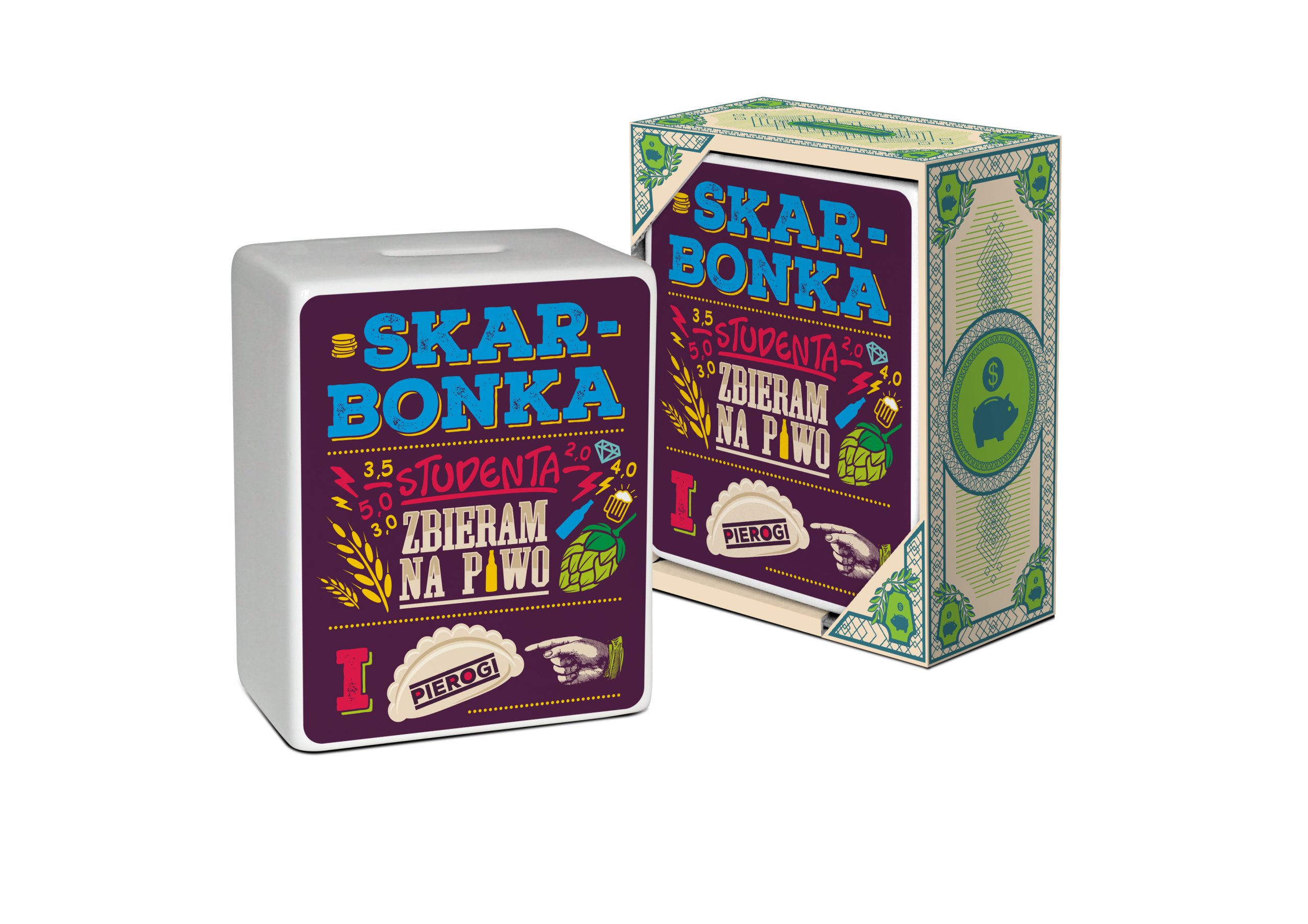 

Skarbonka kostka " Studenta "