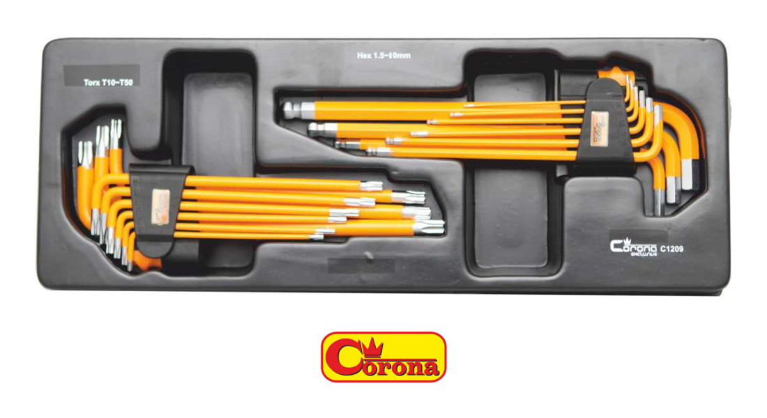 

Zestaw Imbusów I Torx Klucze Kątowe Corona C1209