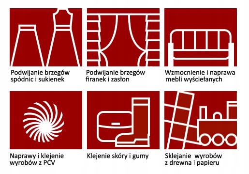 Klej do tkanin GUTERMANN HT2 klej nitka tekstylny duży bezbarwny MOCNY Kod producenta HT2