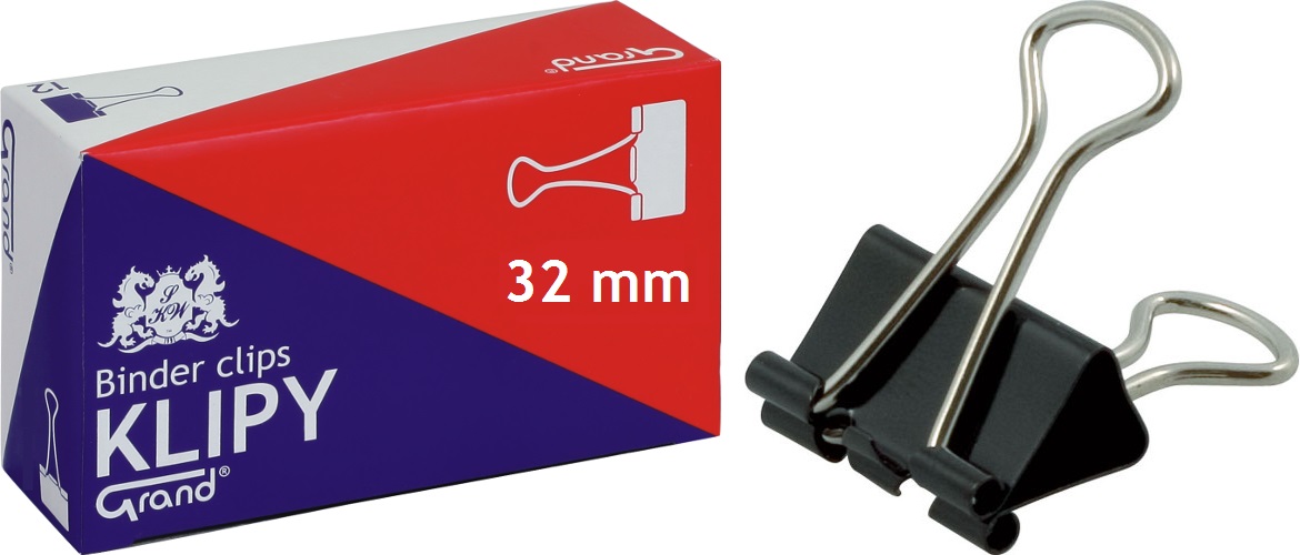 

Klipy biurowe klip biurowy klipsy 32mm 12szt