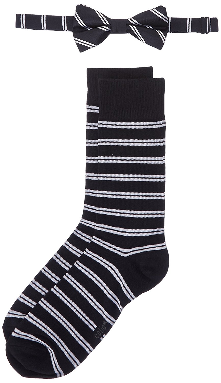 

Celio komplet muszka + skarpetki paski czarna