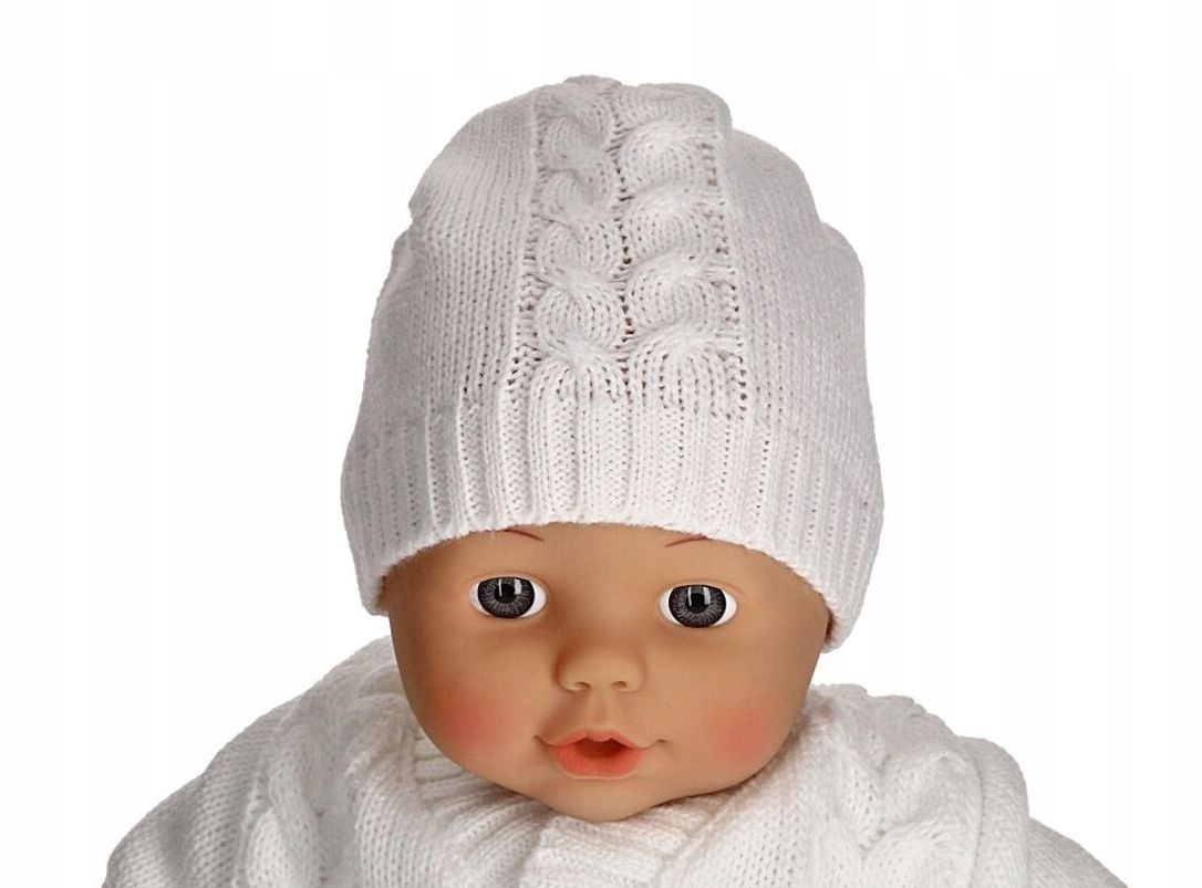 

Biała Czapka Czapeczka Na Chrzest 3-6m