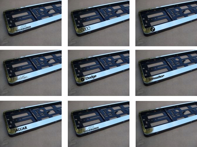 RAMKA DO TABLICY REJESTRACYJNEJ CHROM Z REKLAMĄ Producent inny