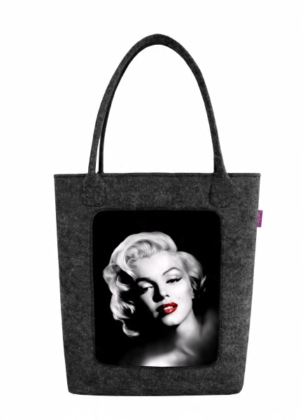 

Torebka filcowa Bertoni czarna Marilyn Monroe