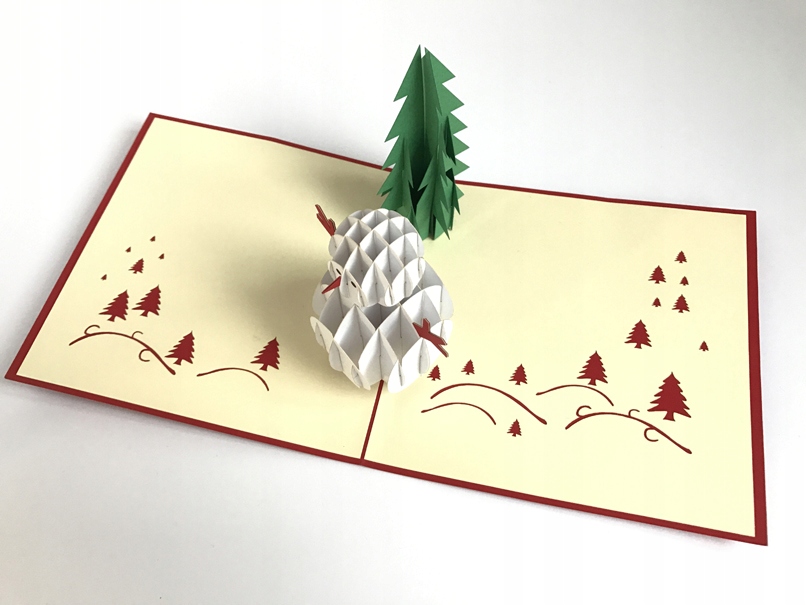 Świąteczny Bałwan, Kartka 3d, Boże Narodzenie Marka GrandGift