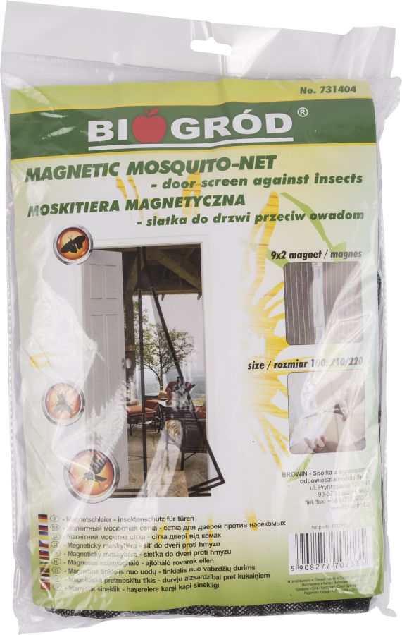MOSKITIERA NA DRZWI Z MAGNESEM 100x220 RZEP Marka Browin