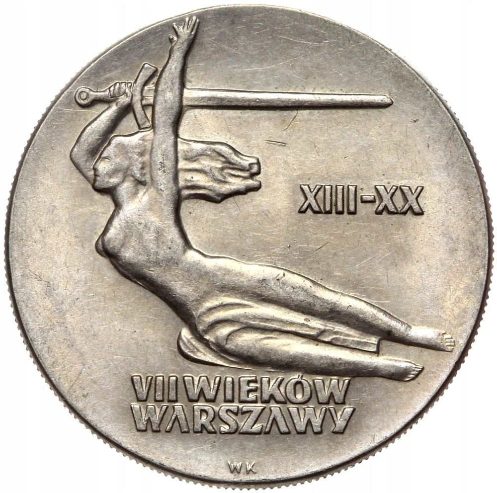 Polska PRL - moneta - 10 Złotych 1965 - WARSZAWSKA NIKE VII WIEKÓW WARSZAWY
