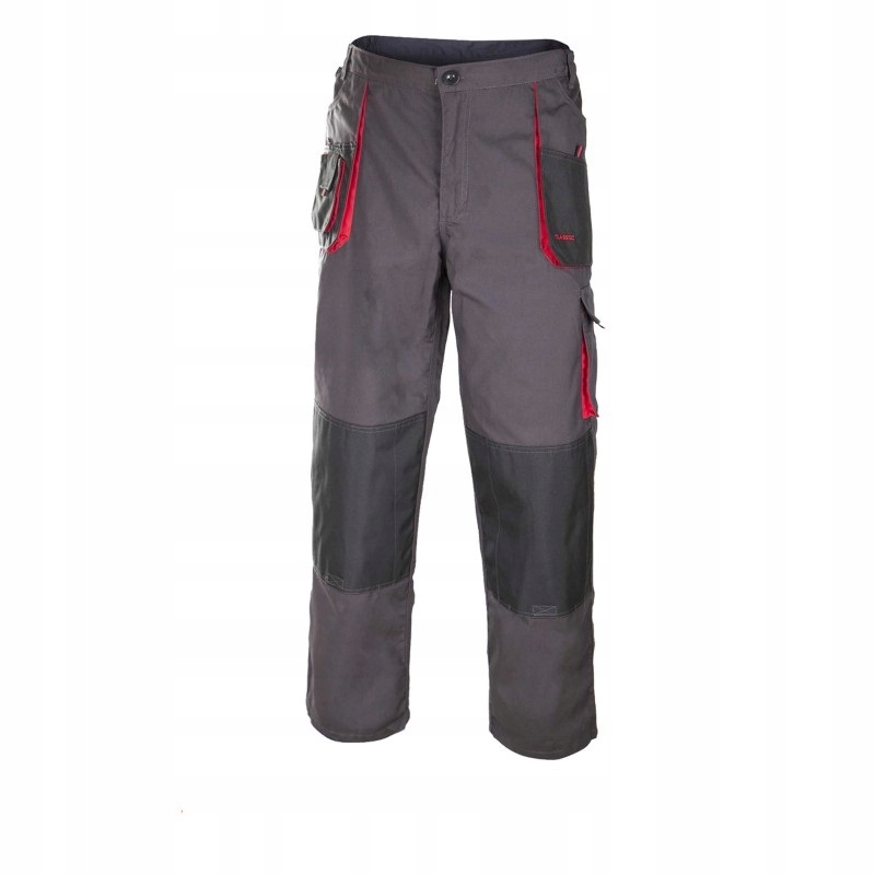 SPODNIE ROBOCZE CLASSIC RED 48 MOCNE POTRÓJNE SZWY Długość spodni długie