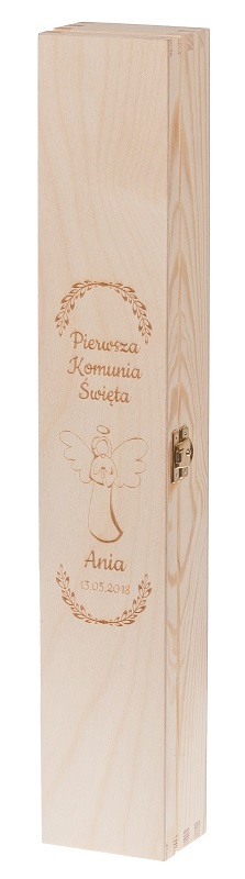 

Pudełko na Świecę gromnicę Chrzest Komunia Grawer