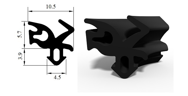Uszczelka do okna okien okienn PCV S-1182 ALUPLAST Kod producenta 1182