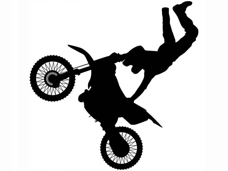 

Naklejka na ścianę Sport Motocyklista Cross 100 cm