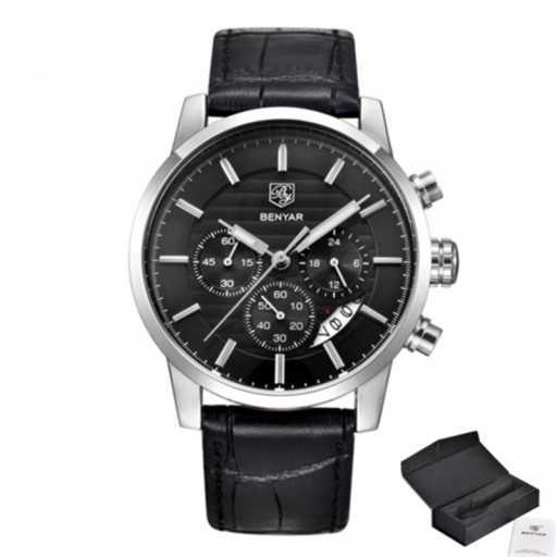 

Benyar Zegarek Męski Klasyczny Chronograph+pudełko