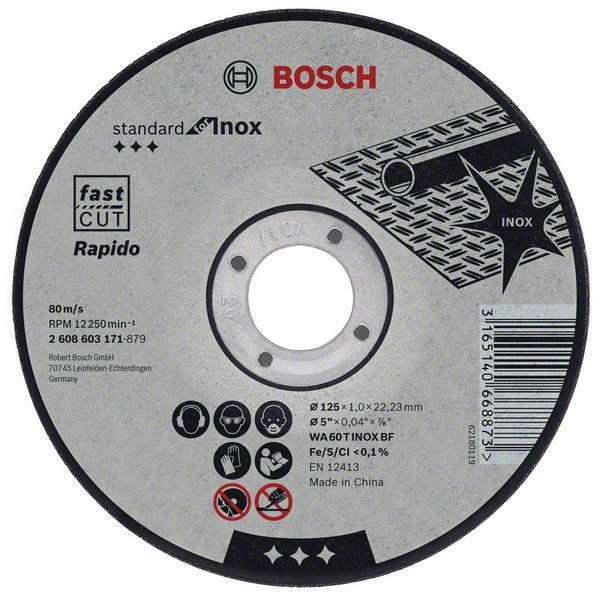 BOSCH 125x1mm tarcza do ciecia stali INOX i metalu