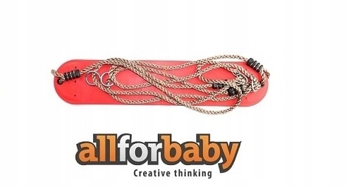 A4B HUŚTAWKA ELASTYCZNA MOCNA PLAC ZABAW CZERWONA Producent ALLFORBABY