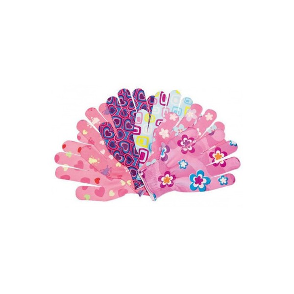 RĘKAWICE HOBBY OGRODOWE OZDOBNE KOLOROWE ROZMIAR10