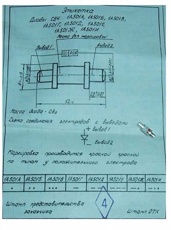 

Rosyjska dioda mikrofalowa 1A501D