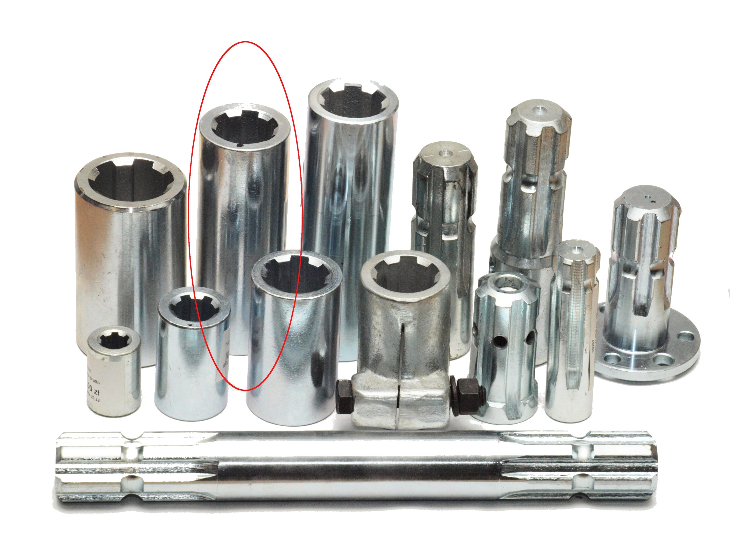 Tuleja WOM 1"3/8 Z6 (6 frezów, 35 mm),130 mm Numer katalogowy części 04464