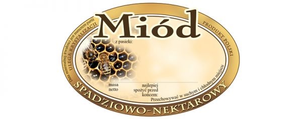 

Etykiety Owalne 100szt miód Spadziowo - Nektarowy