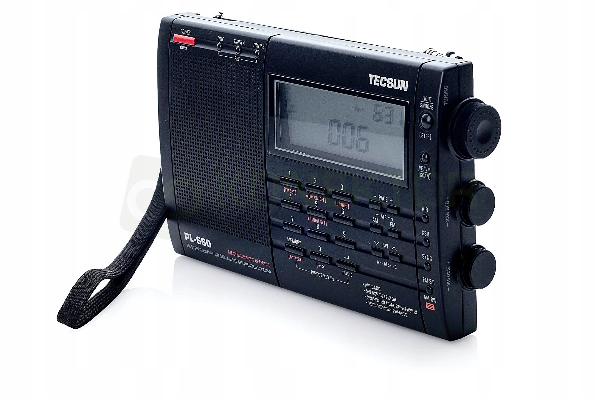 TECSUN PL-660 ブラック BCLラジオ - ラジオ