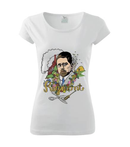 TSHIRT Designerski KOSZULKA damska S druk Reymont