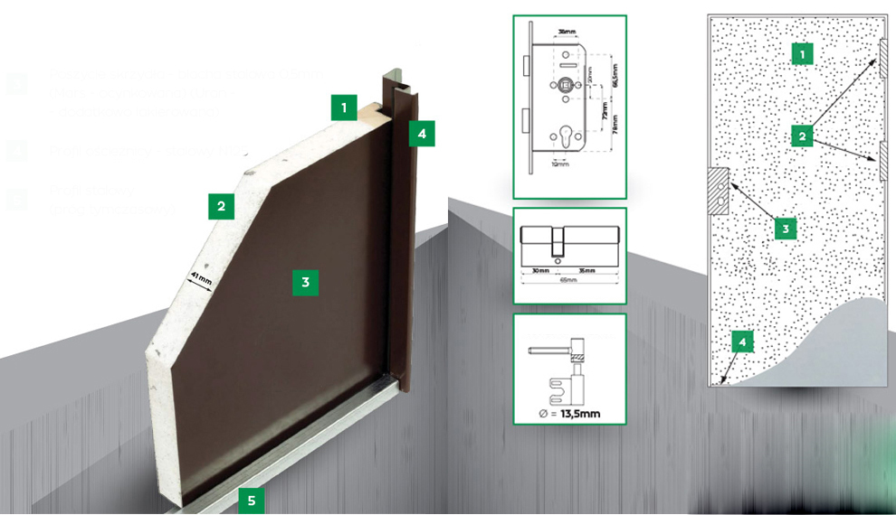 DRZWI ZEWNĘTRZNE TECHNICZNE BRĄZ 90 Prawe Marka inna