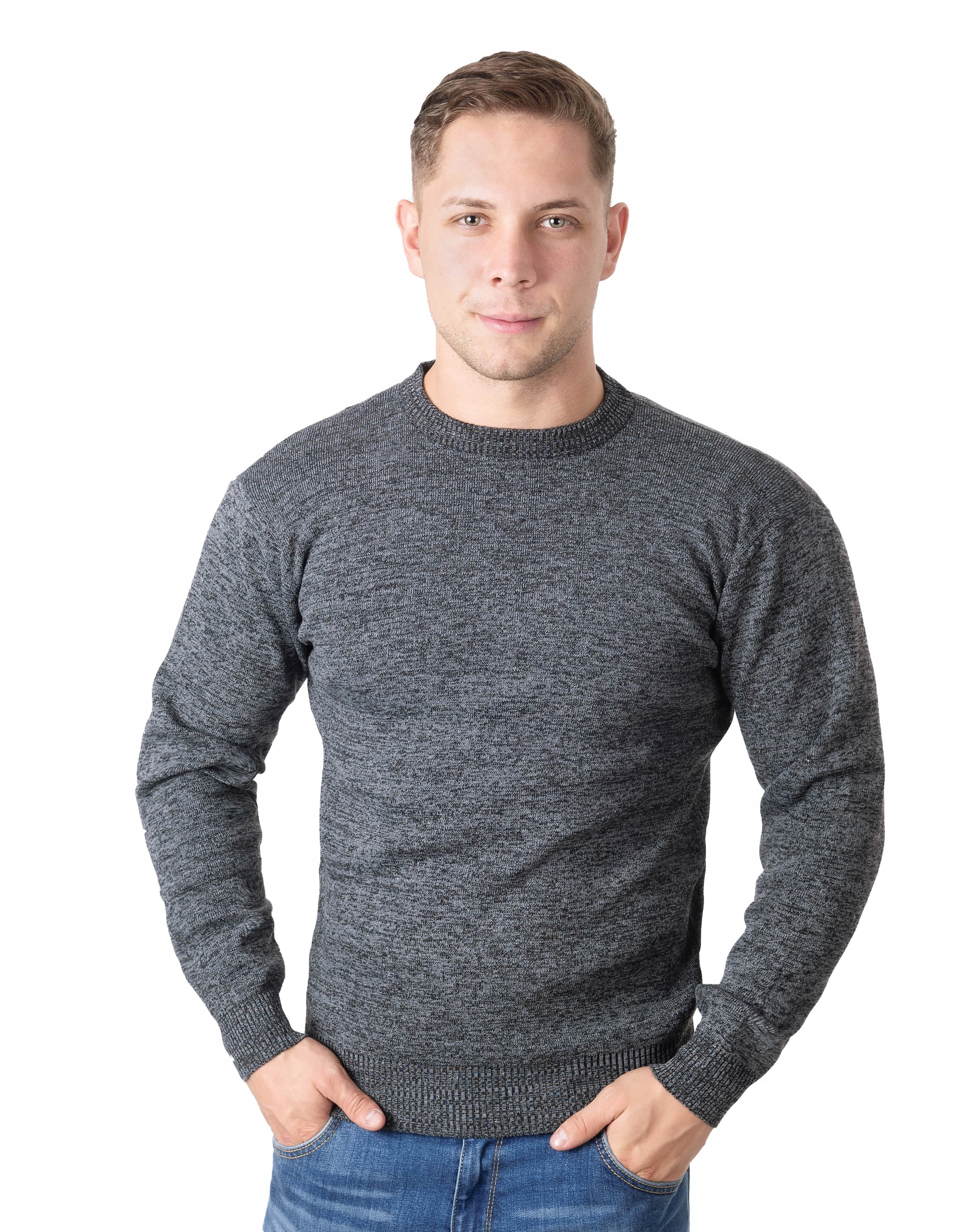 

Sweter Męski Klasyczny Swetry Męskie 2301-01 r L