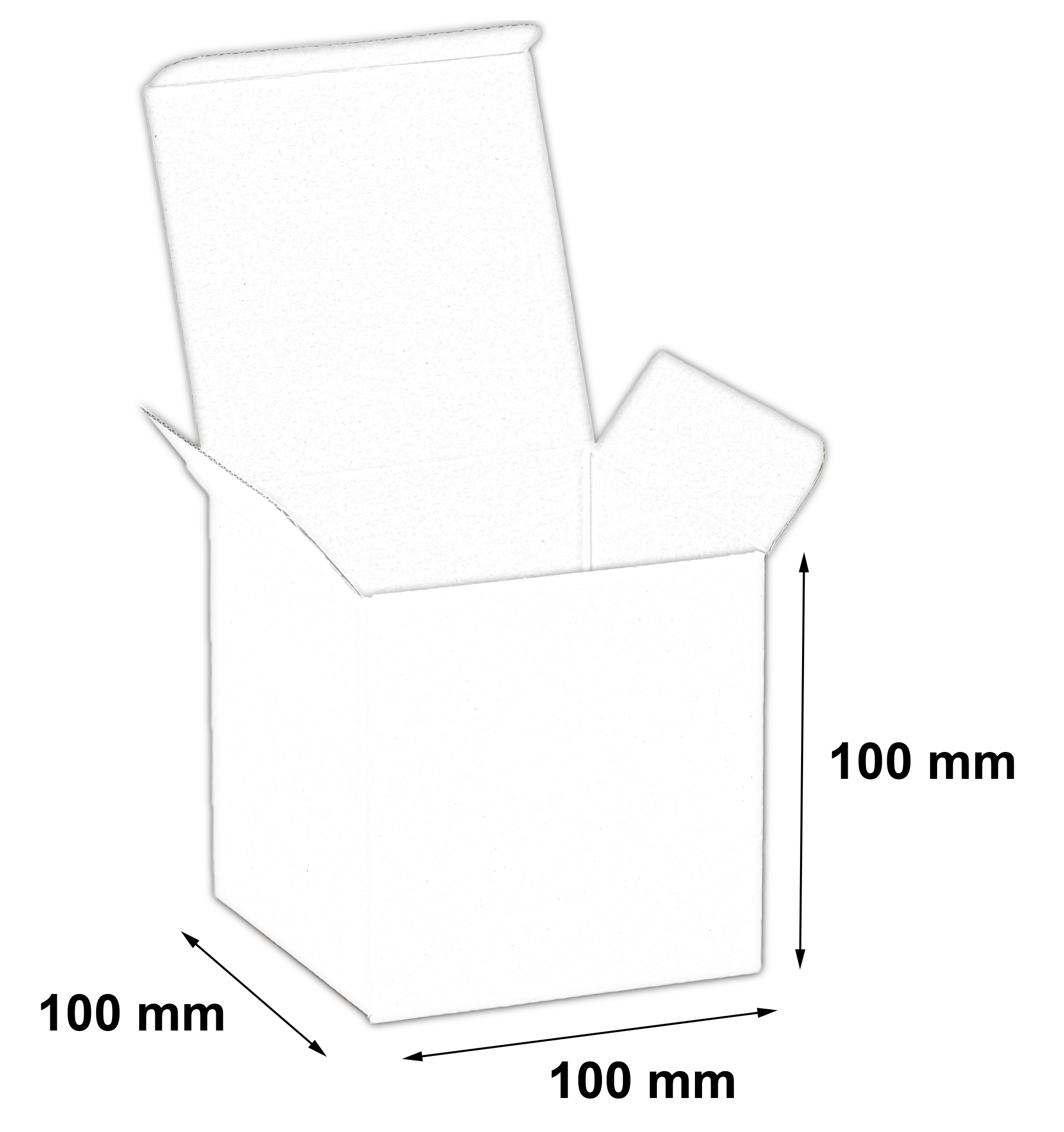 PUDEŁKO KARTON 100x100x100 FASONOWE BIAŁE 20szt Długość zewnętrzna 10 cm