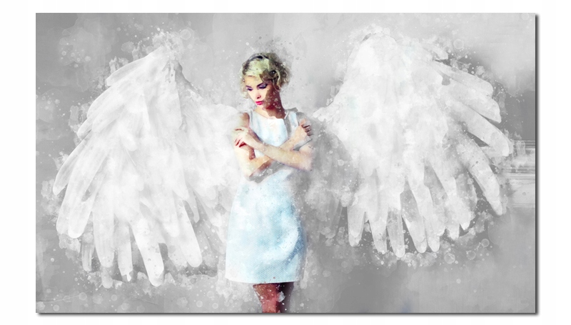

Obraz Anioł 1 szary 120x70cm design płótnie