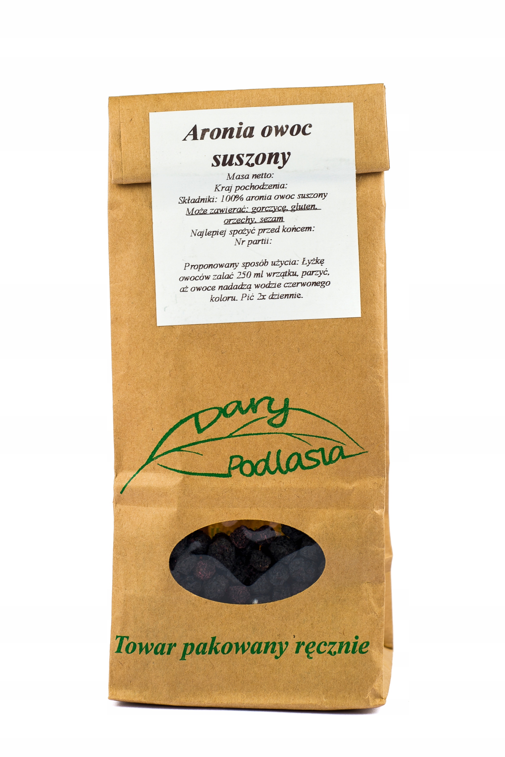 

Aronia naturalna owoc aronii 50g Dary Podlasia