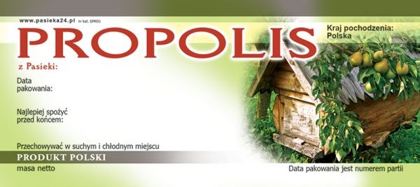 

Etykiety na Propolis Słoik na kit 50 szt ładne
