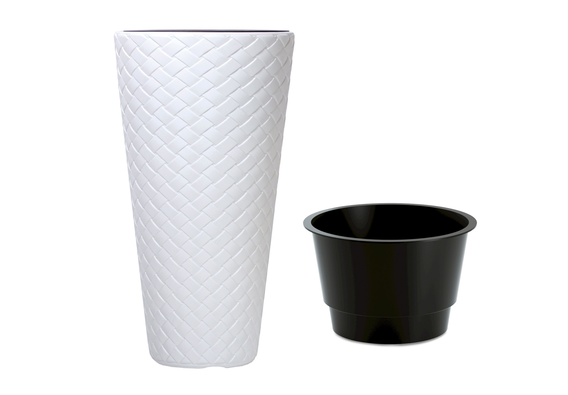 

Okrągła Doniczka z wkładem 39xh78cm Donica Bambus