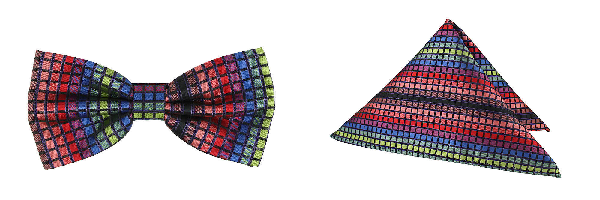 ZESTAW MUCHA i POSZETKA KOLOROWA KRATKA KRATECZKA