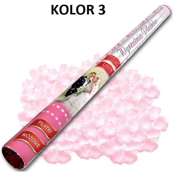 TUBA STRZELAJĄCA Z PŁATKAMI RÓŻ TUBY 80CM 6 WZORÓW Liczba sztuk 1 szt.