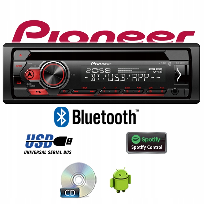 

Pioneer DEH-S310BT Radio Usb Bluetooth MP3 Flac