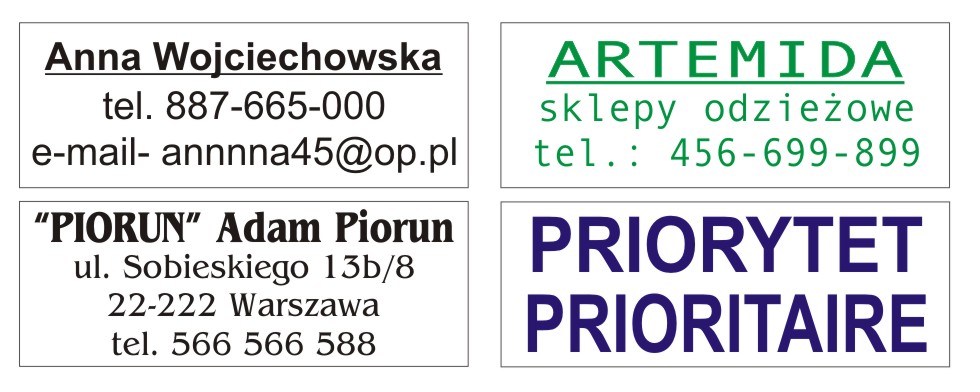 Pieczątka COLOP EOS 20 Rodzaj Automatyczna (samotuszująca)