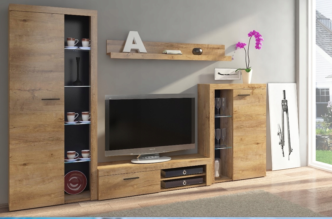 Meblościanka z komodą Rumba kolor lefkas Marka inna