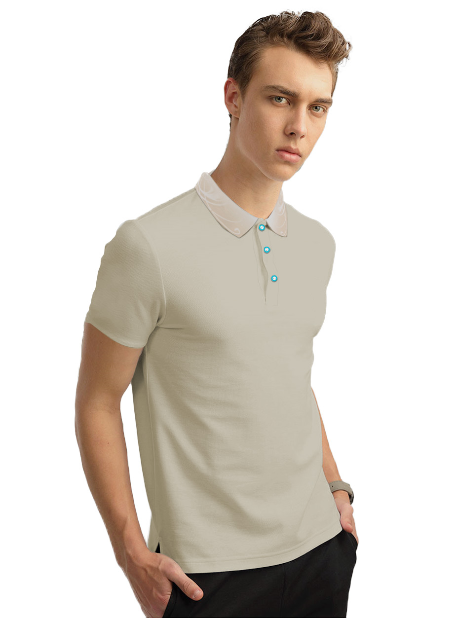 

Koszulka Polo Męska Polówka Bawełna 17531 3XL beżo