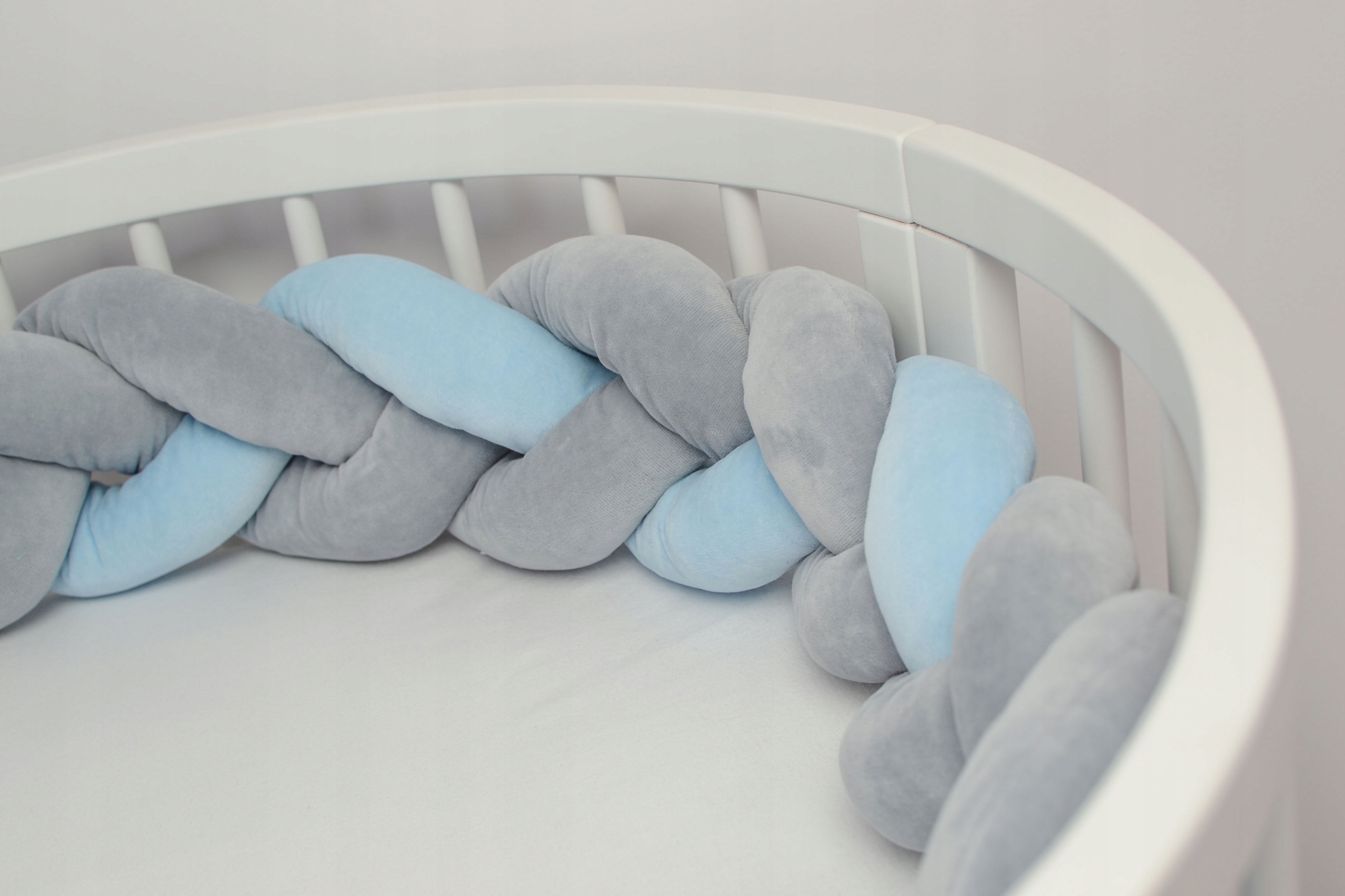 Ochraniacz do łóżeczka WARKOCZ welur niebieski 210 Bohater brak