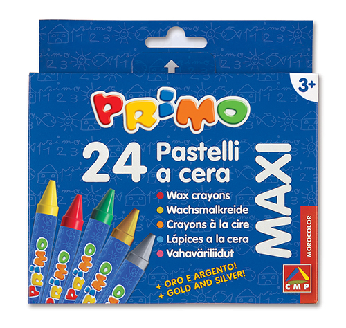ЦВЕТНЫЕ МЕЛКИ ВОСКОВЫЕ МАКСИ 24KOL PRIMO 052PC24MX