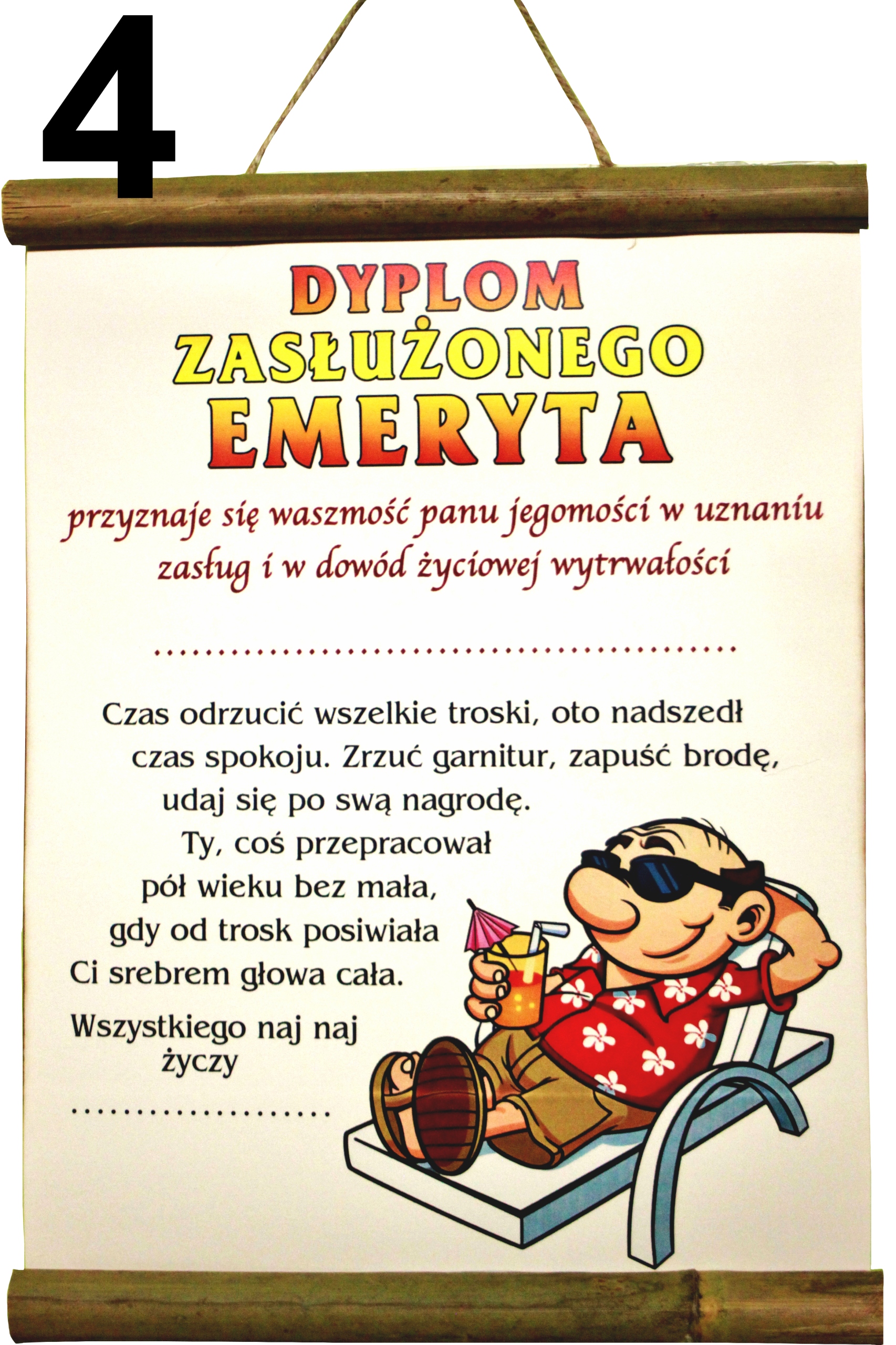 Dyplom Prezent Dla Emerytki Emeryta Na Emeryturę 6750170403 Allegropl 6705