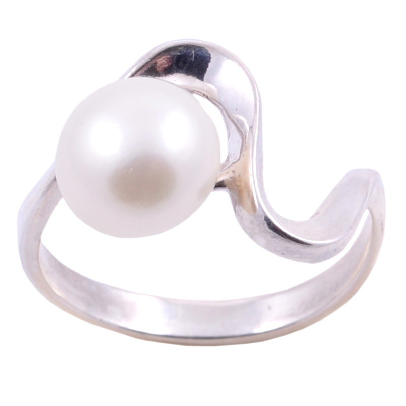 

Fascynujący Srebrny Pierścionek Z Prawdziwą Perłą