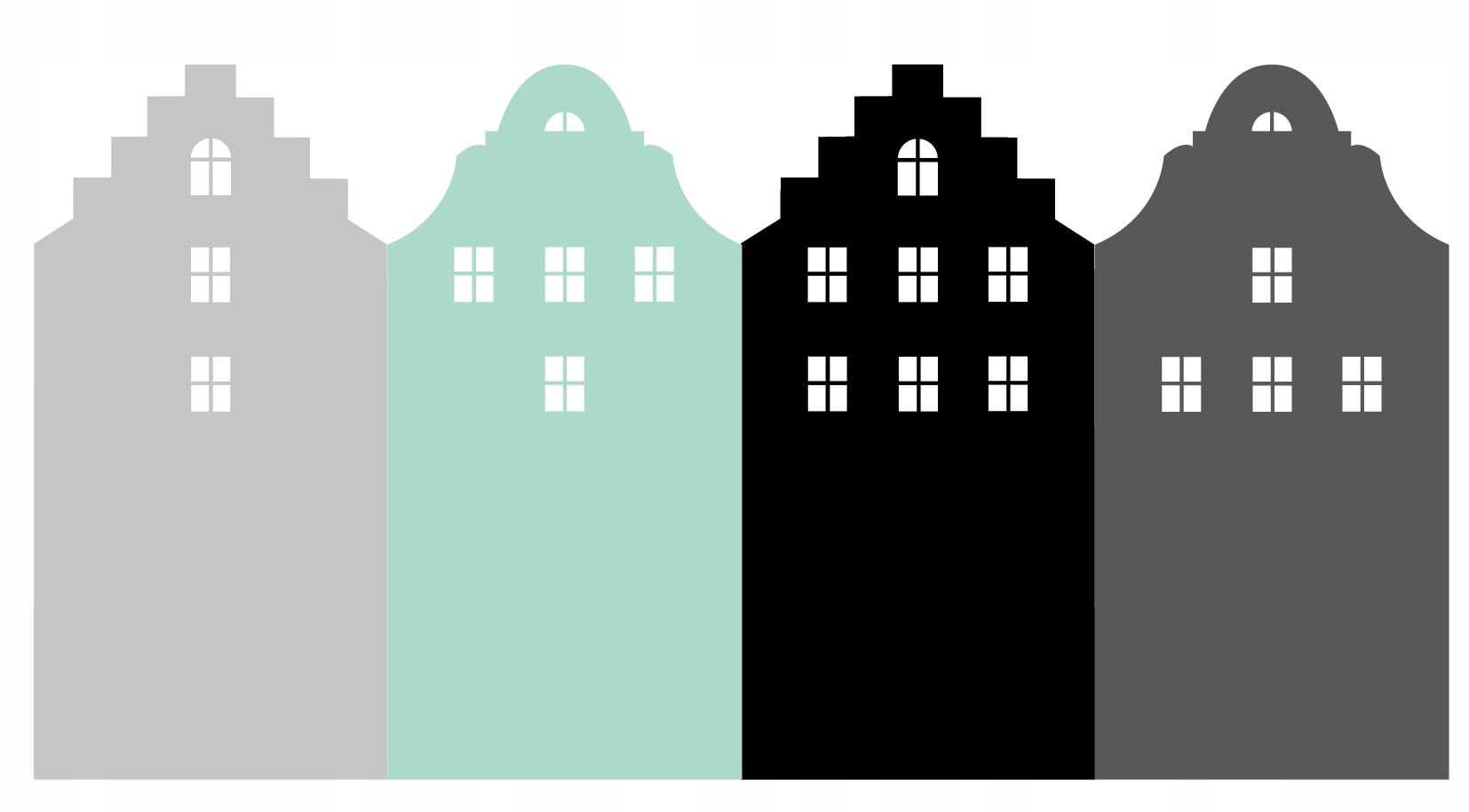 NAKLEJKI NA ŚCIANĘ WZGŁOWIE DOMKI DOMY ZA ŁÓŻKO